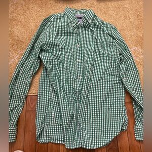 Banana Republic Green Plaid Men's Shirt